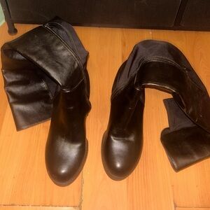 Black high heel boots